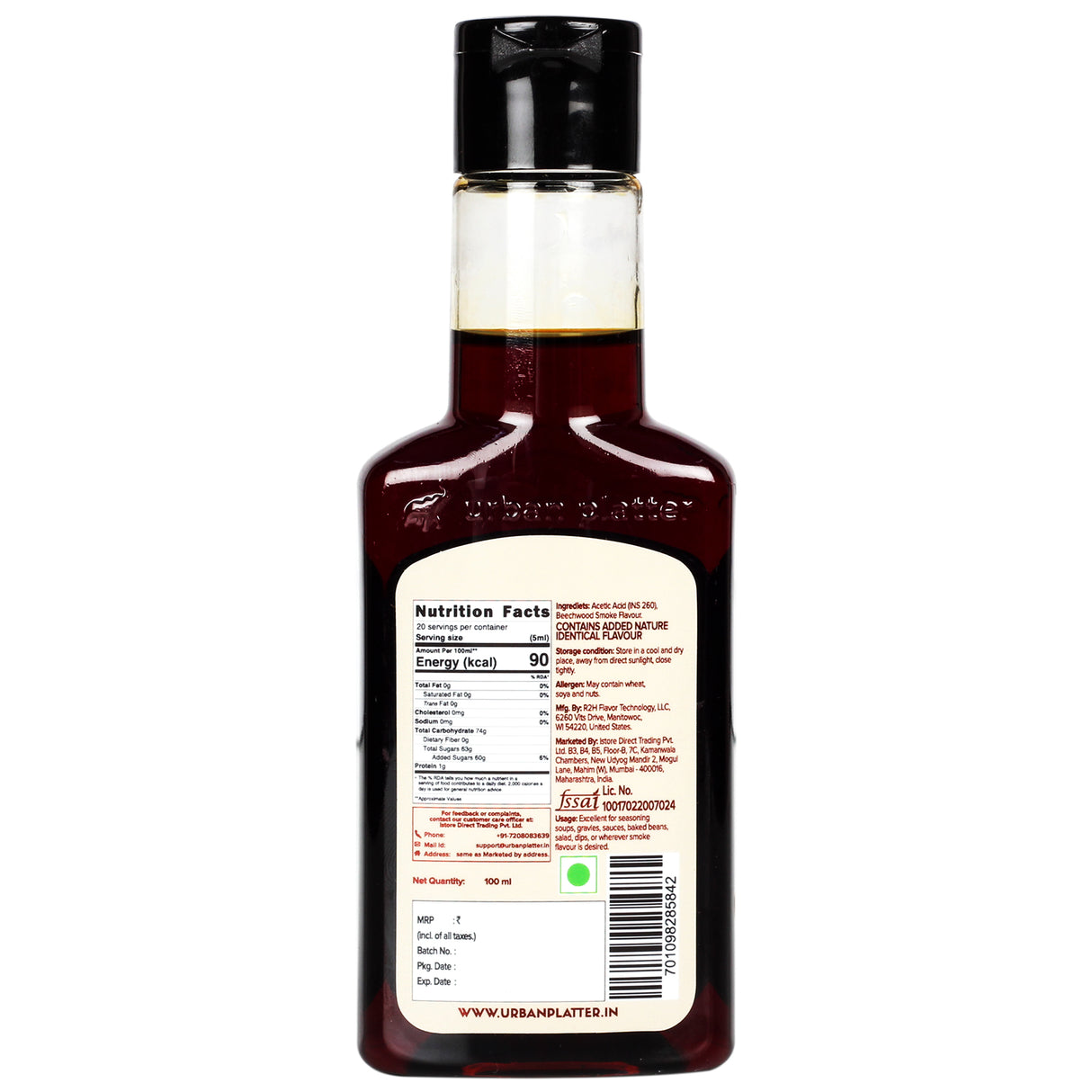 Urban Platter Beechwood Smoke, Liquid Smoke Flavour, 100 ml
