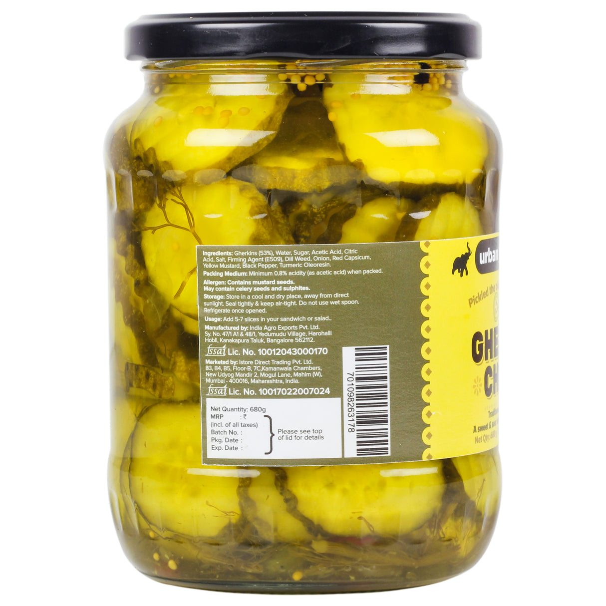 Gherkin Chips, 680g ( Tangy & Sweet. Perfect Topping for Burgers & Sandwiches )