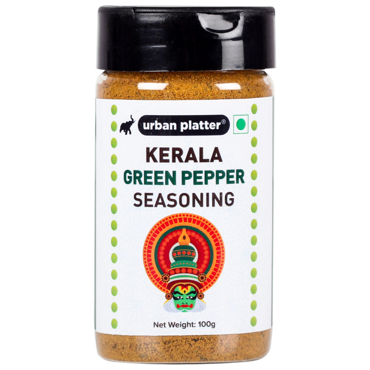 Urban Platter Kerala Green Pepper Seasoning, 100g (An all purpose seasoning, Spicy, Flavourful, Seasoning for Snacks)