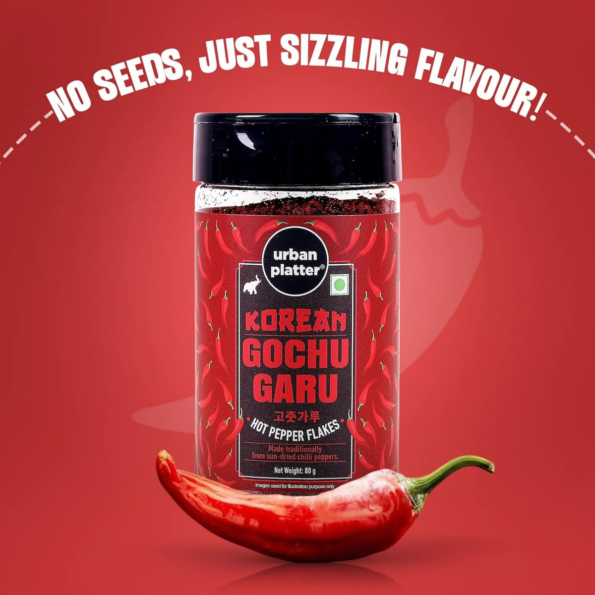 Korean Gochugaru Hot Pepper Powder, (Coarse ground Korean Dried Chilli Peppers | Smoky & Spicy | Use for Kimchi and other Korean Dishes)