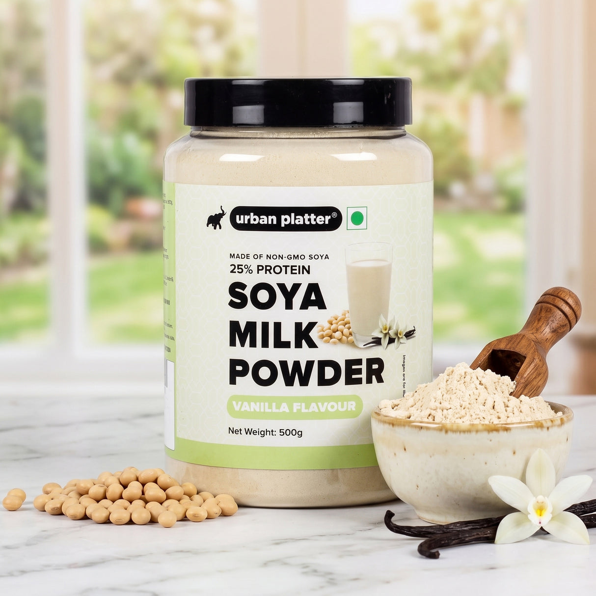 Vanilla Soya Milk Powder, 500g (Plant-Based / Milk Alternative, Non-GMO & 25% Protein)