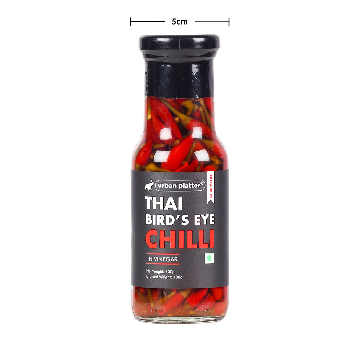 Extra Spicy Thai Bird's Eye Chilli in Vinegar, 200g