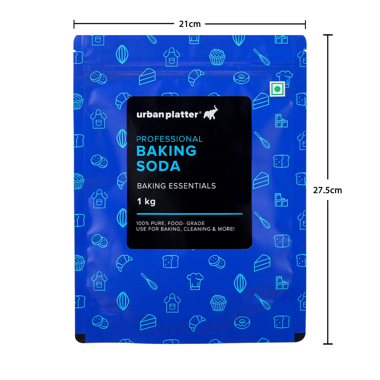 Urban Platter Baking Soda, 1Kg (Baking & Cooking Essential, Food-Grade Sodium Bicarbonate Powder, Multi-Use Kitchen & Household Cleaner, Deodorizer) - product image 7