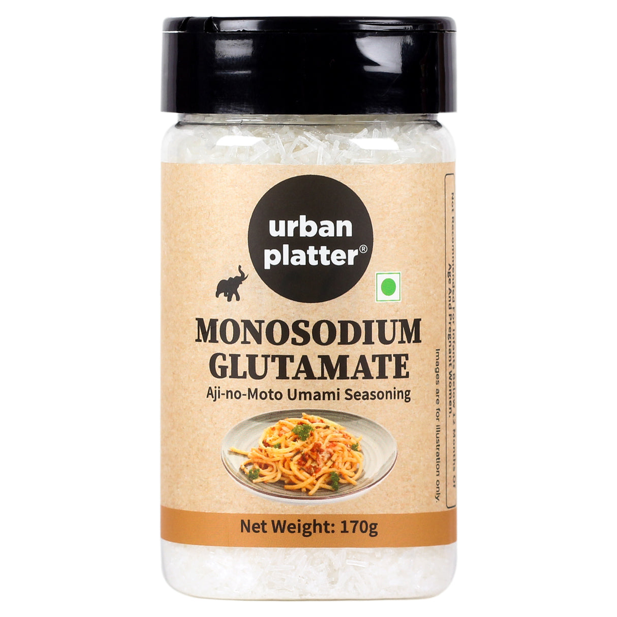 Urban Platter Monosodium Glutamate (MSG) Shaker Jar, 170g (Aji-no-Moto Umami Seasoning, Taste Enhancer, Great for Asian Cuisine | Make Street Style Indo-Chineese Food at Home)