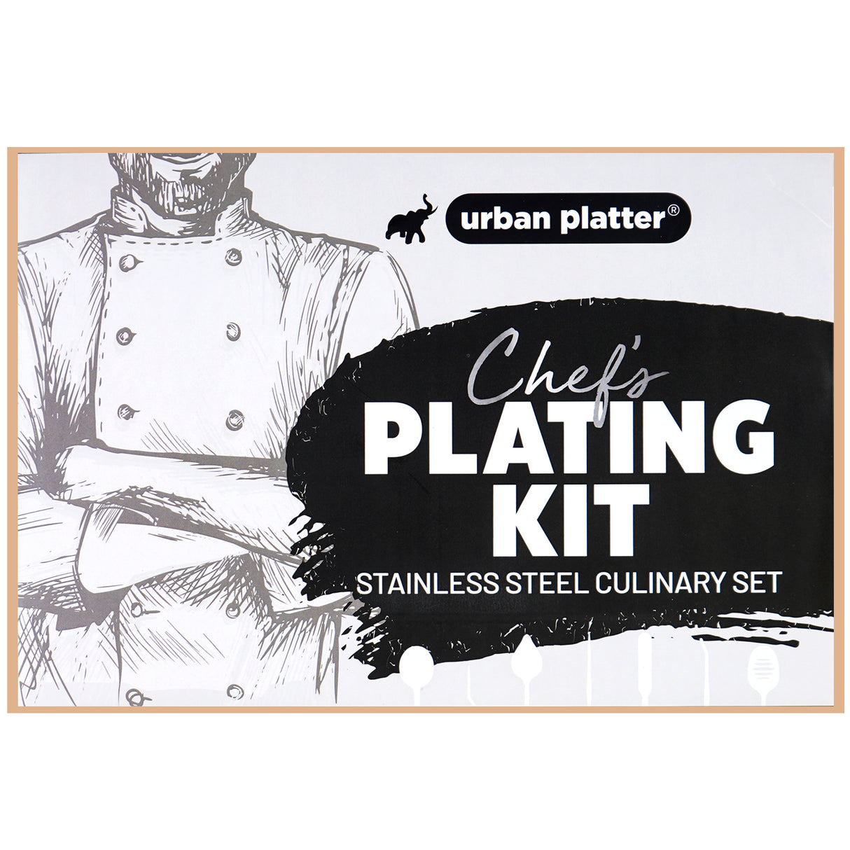Urban Platter Professional Chef's Plating Kit - 7 Piece Stainless Steel Culinary Art Set