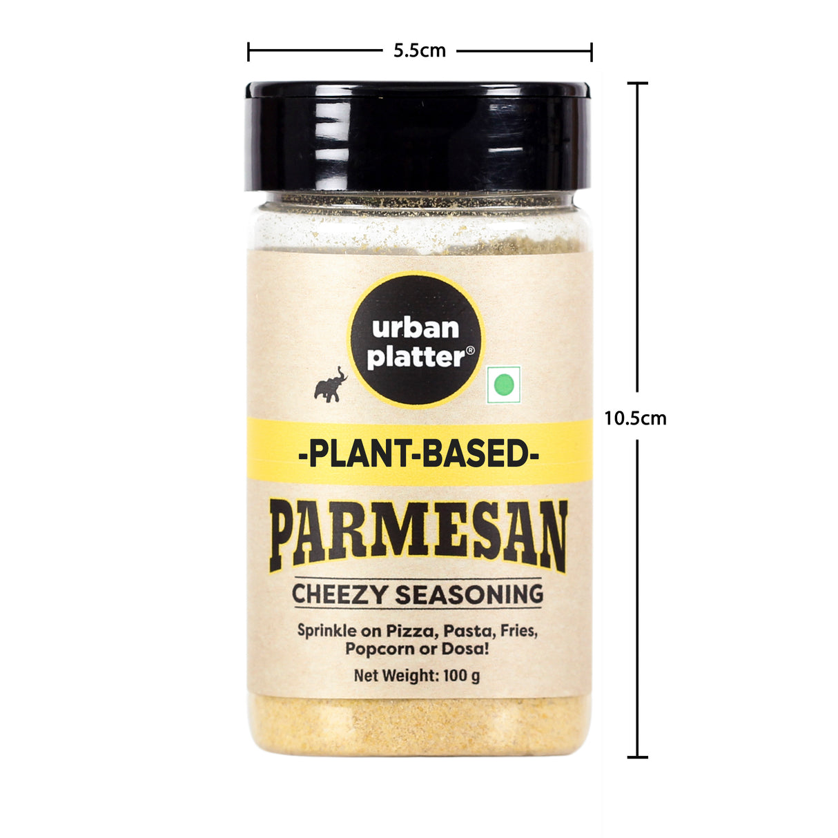 Urban Platter Parmesan Style Seasoning, 100g (Savoury Umami Sprinkle | Clean-Label | Ideal for Pasta, Salads, Snacks)