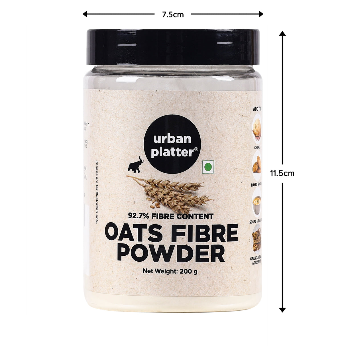 Urban Platter Oats Fibre Powder, 200g