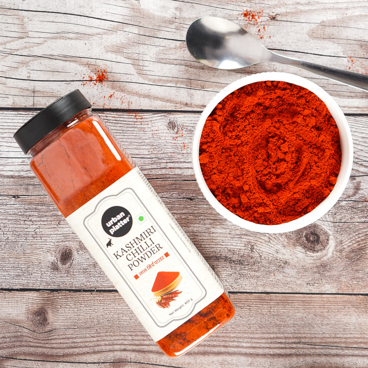 Urban Platter Kashmiri Red Chilli Powder, 400g (Medium Hot | Aromatic | Additive Free)