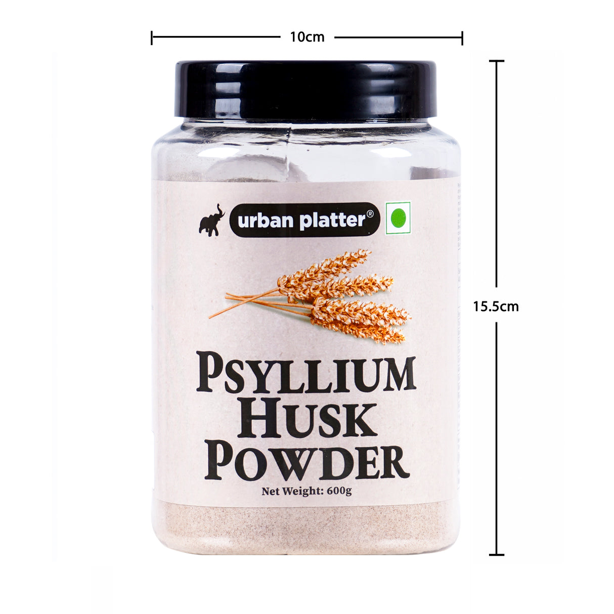 Urban Platter Psyllium Husk Powder (Isabgol Atta), 600g (Rich in Dietary fibre | Supports Digestive Health | Ideal for Baking & Gut Wellness)