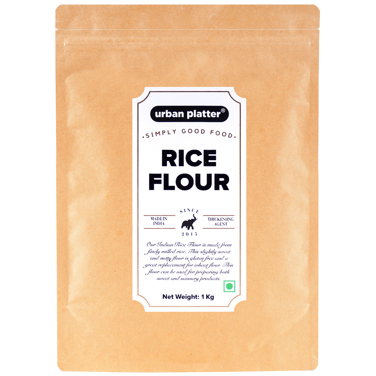 Urban Platter Indian Rice Flour, 1kg (Fine All-purpose Chawal Atta for Chapati, Baking, Dosa)