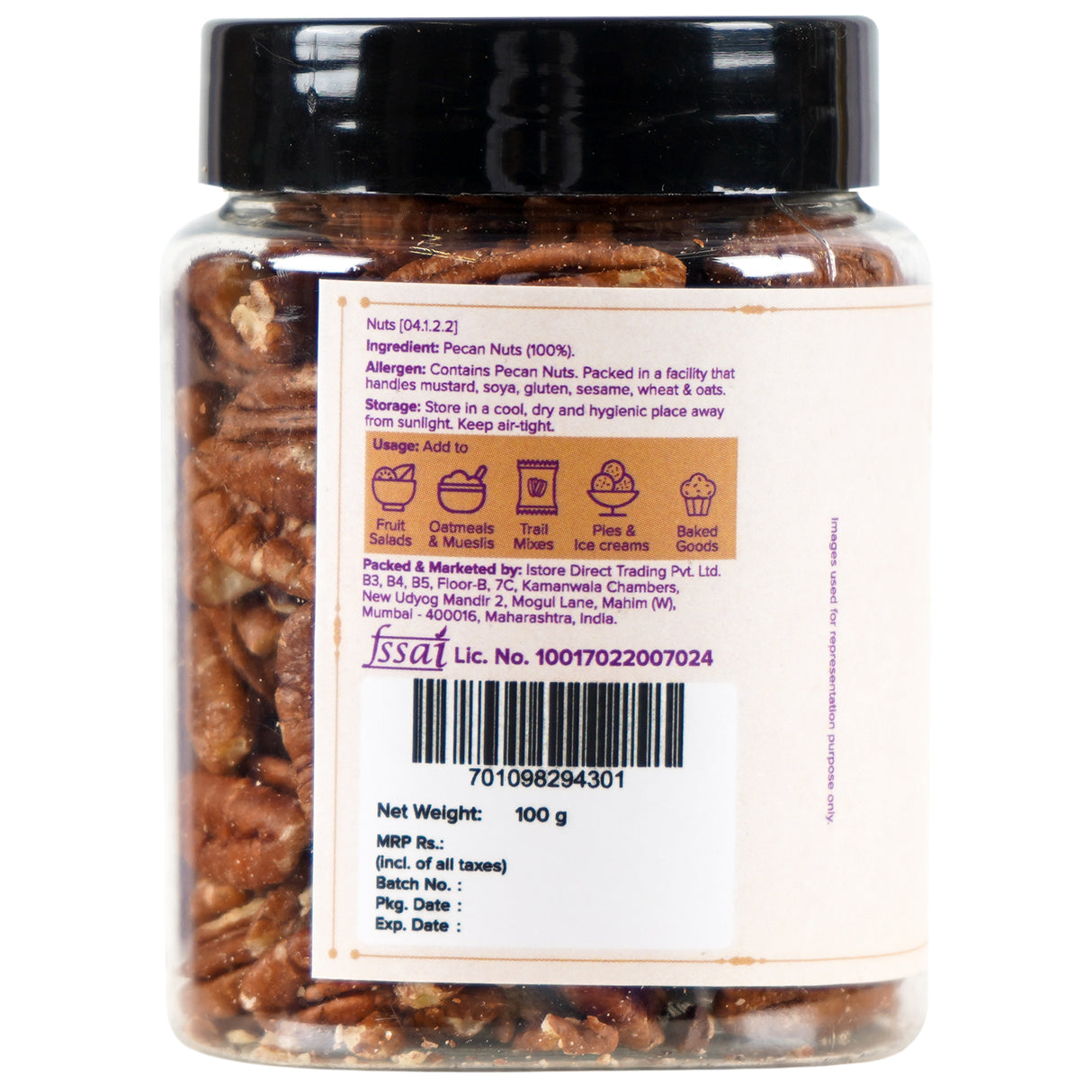 Urban Platter American Pecan Nuts, (Rich in fibre & Healthy Fats | Antioxidant-Rich | Ideal for Snacking & Baking | Halves)