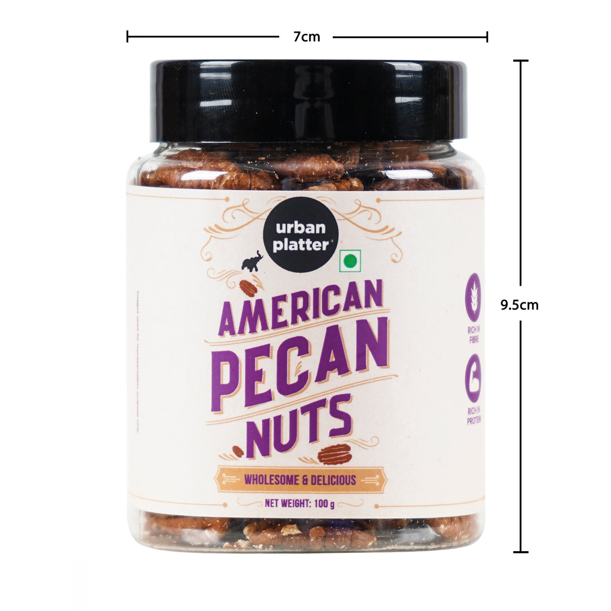 Urban Platter American Pecan Nuts, (Rich in fibre & Healthy Fats | Antioxidant-Rich | Ideal for Snacking & Baking | Halves)