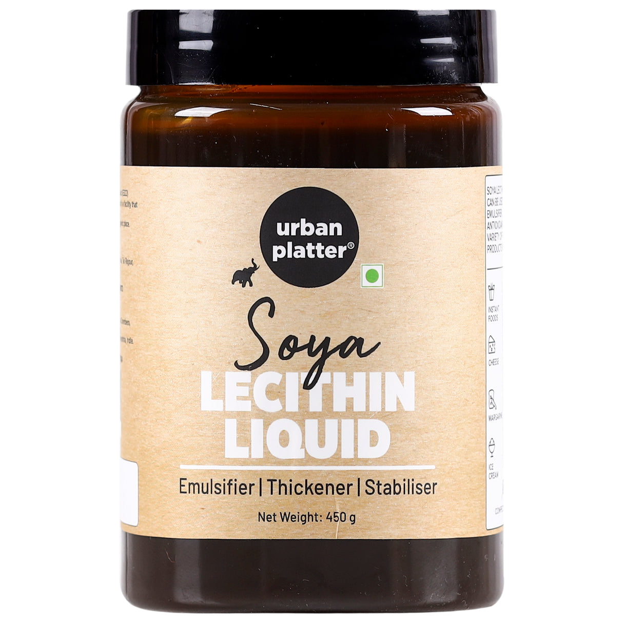 Urban Platter Soy Lecithin Liquid, 450g (Soya lecithin | Emulsifier | Thickener | Stabiliser | Natural Food Additive | Add to bakery, chocolate & confectionery products)