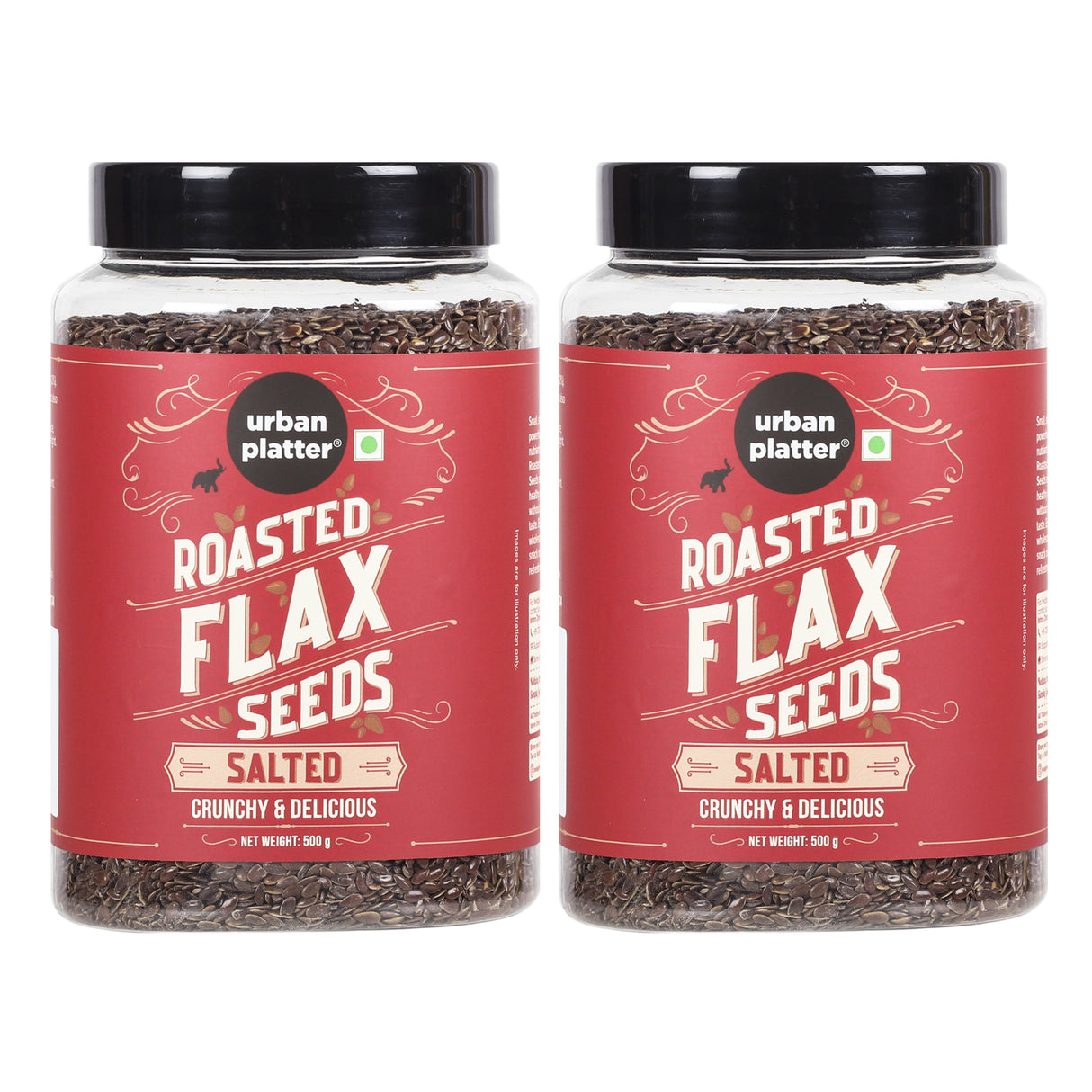 Urban Platter Roasted Flax Seeds, 1kg (Alsi | Heart-Healthy | Protein and Fiber Rich | Use in salads | After meal Digestive) - front pack