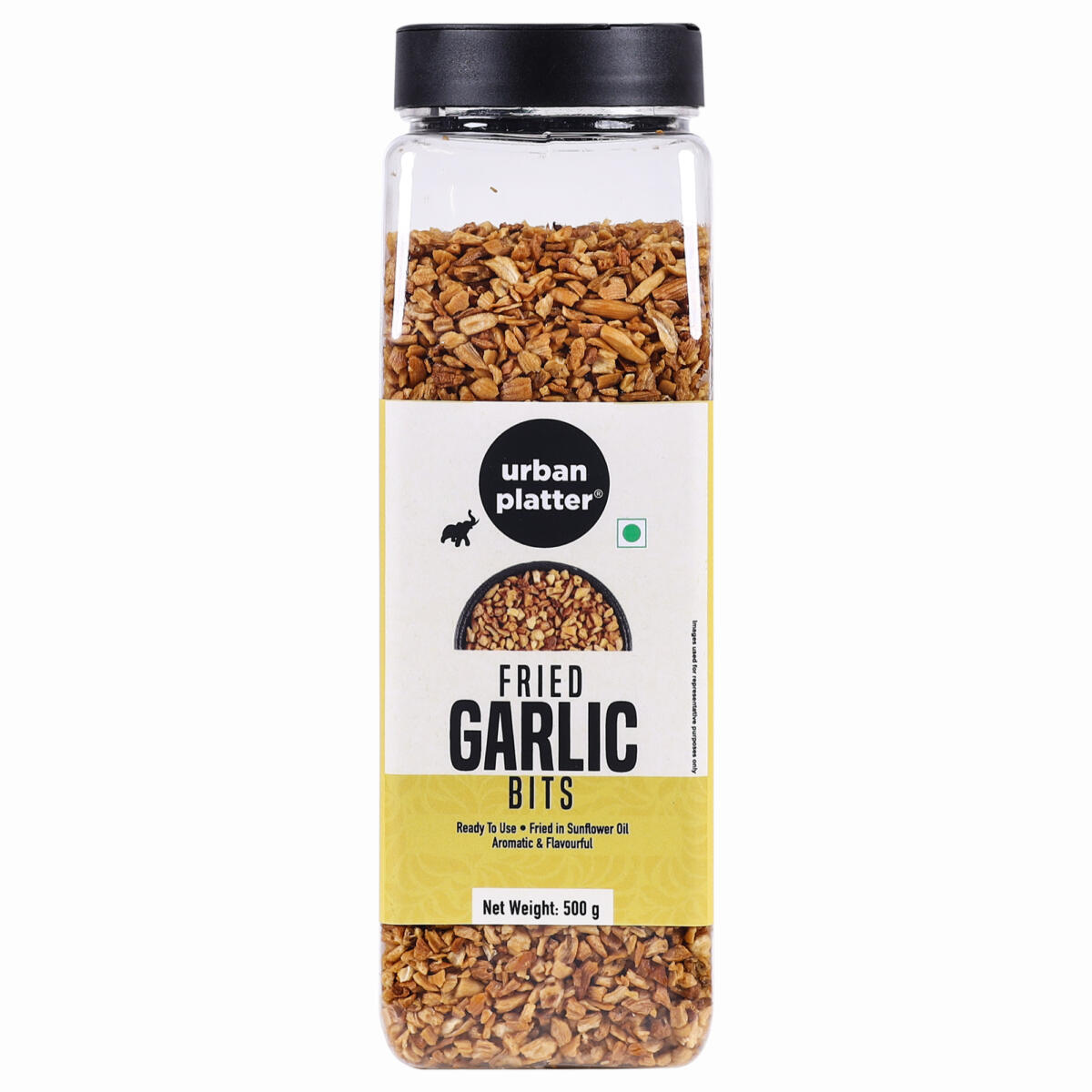 Urban Platter Fried Garlic Bits, 500g (Ready to Use, Fried in Sunflower Oil, Use in curries, sauted veggies, soups and dipping sauces)