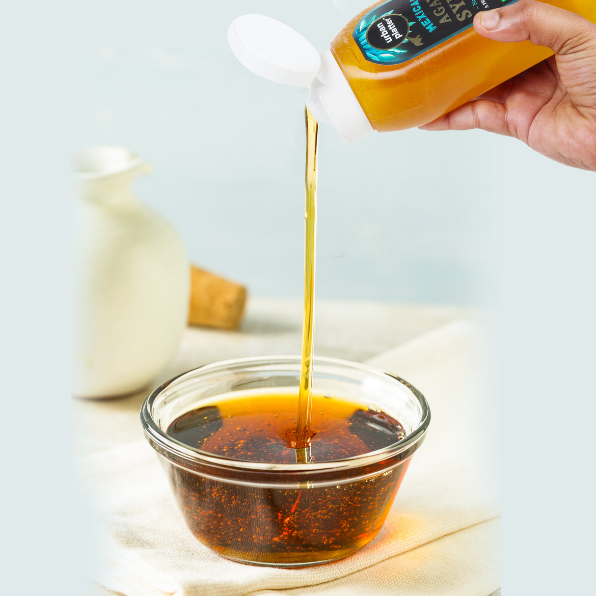 Urban Platter Mexican Blue Agave Syrup, 500g (Plant-Based Sweetener, Low Glycemic Index | Additive-Free)