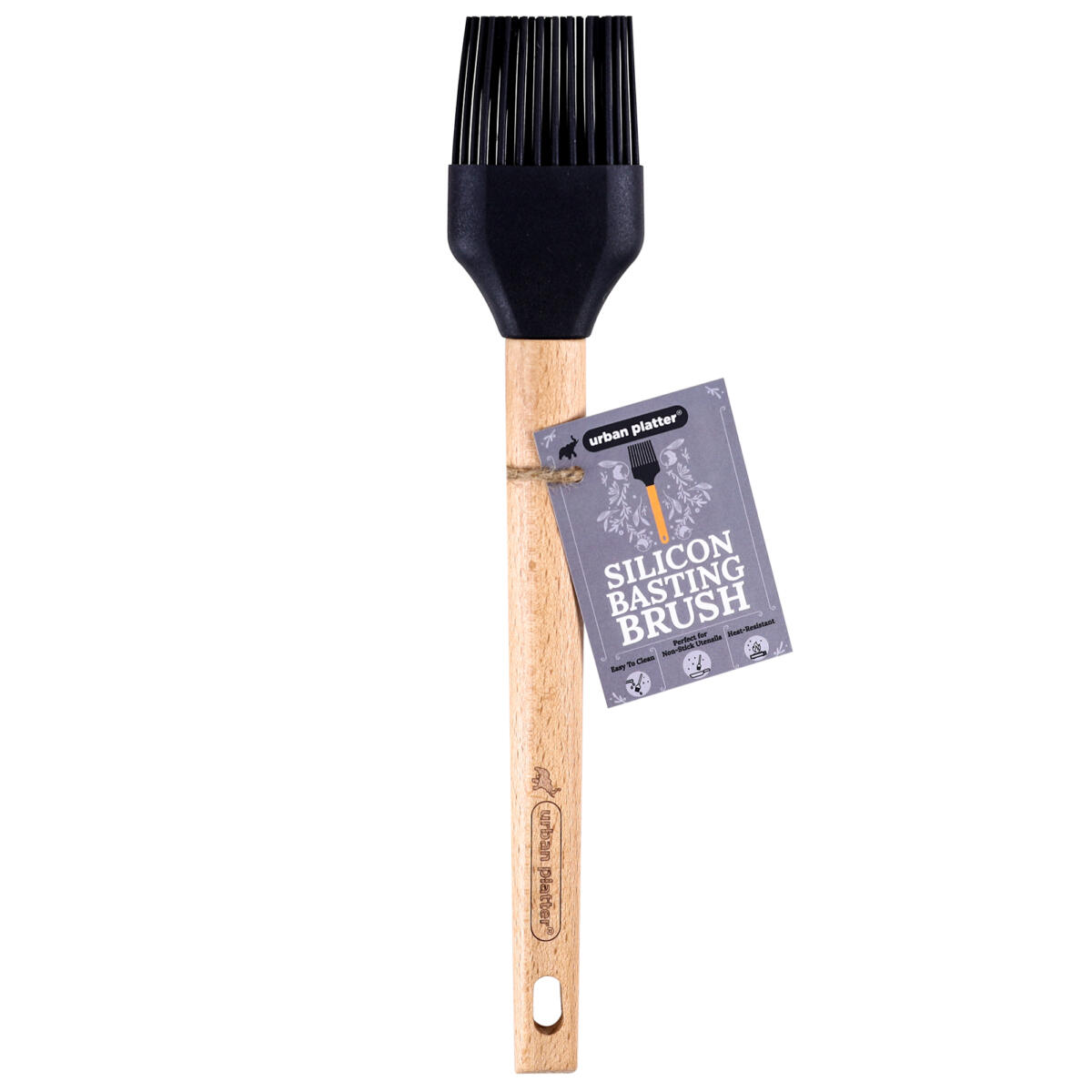 Urban Platter Silicone Basting Brush,Wooden Basting Brush with Silicone Bristles for BBQ/Grilling/Pastry With Wooden Handle [Easy to Clean, Perfect for Non-stick Utensils, Heat...