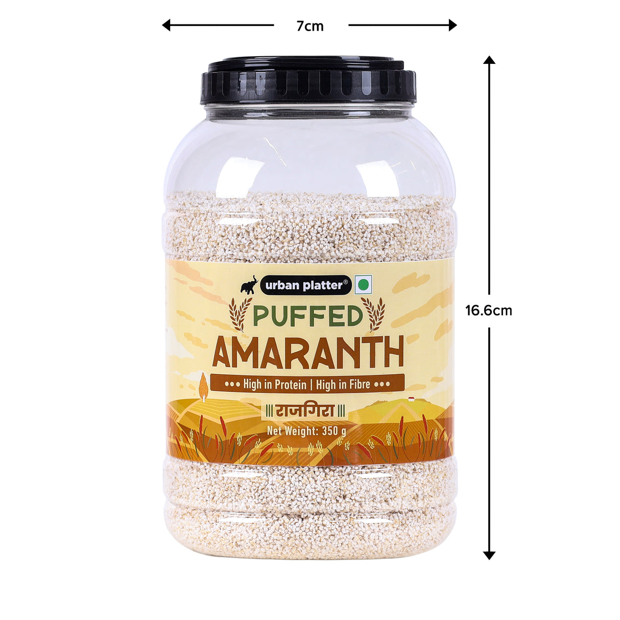 Puffed Amaranth, 350g (Rajgira, High in Protein & Fibre, Healthy Puffed Snack, Gluten-free)
