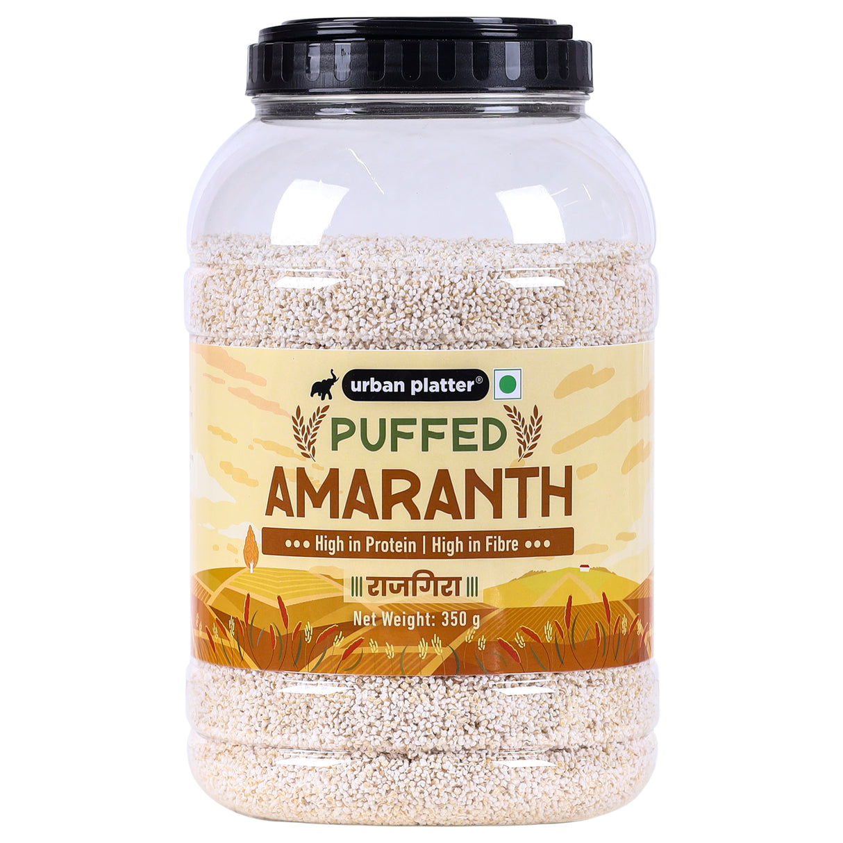 Puffed Amaranth, 350g (Rajgira, High in Protein & Fibre, Healthy Puffed Snack, Gluten-free)