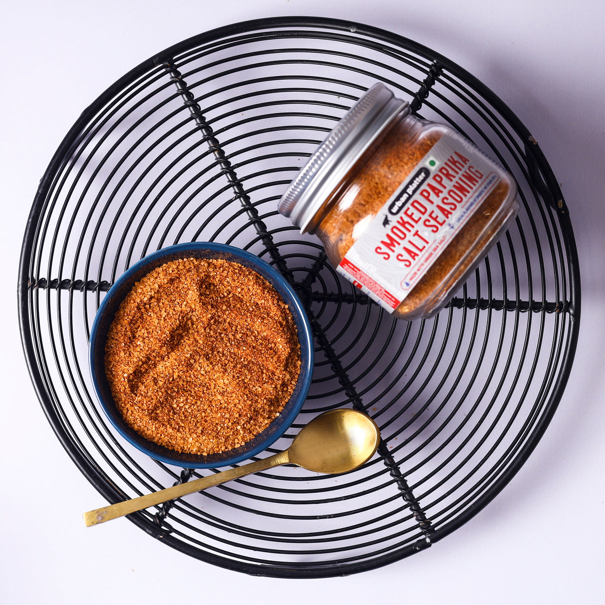 Urban Platter Smoked Paprika Salt Seasoning, 250g (Product of Greece, Greek Sea Salt, Naturally Cold Smoked, Season Vegetables)