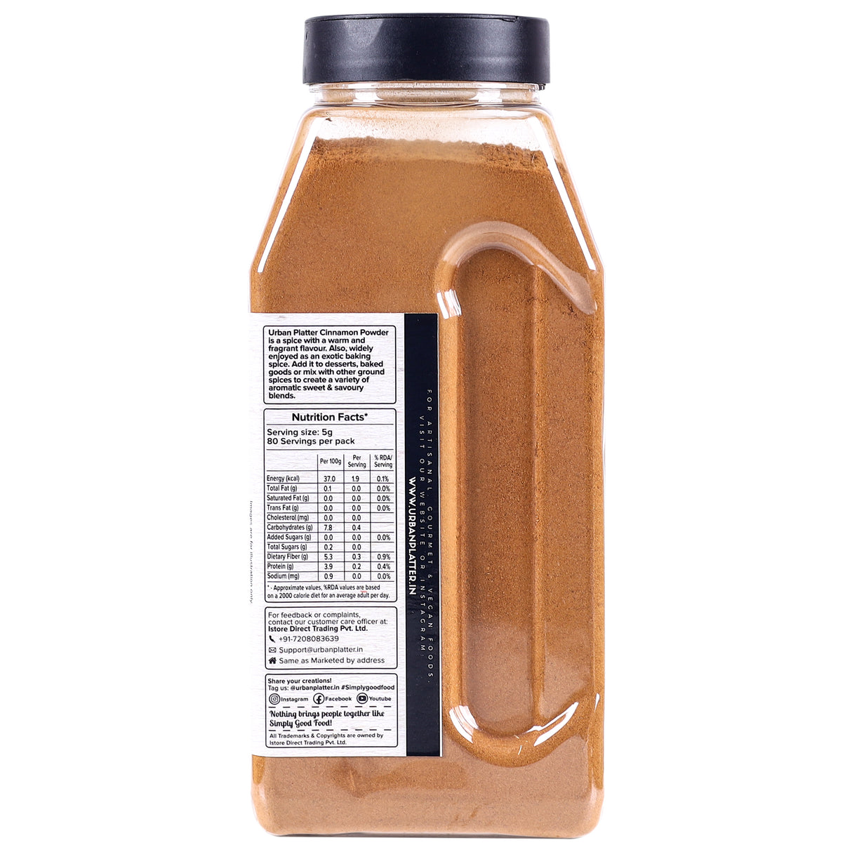 Urban Platter Cinnamon (Dalcheeni) Powder Shaker Jar (All Natural, Premium Quality, Flavourful, Ground Fresh in Small Batches) - product image 4