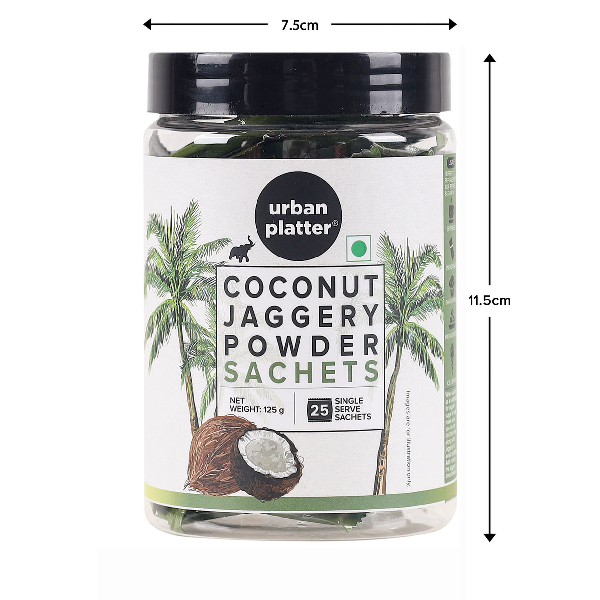 Urban Platter Coconut Sugar Sachets, 125g / 25 x 5g Sachets (Low GI, Natural Sweetener, Refined Sugar Alternative) - product image 7
