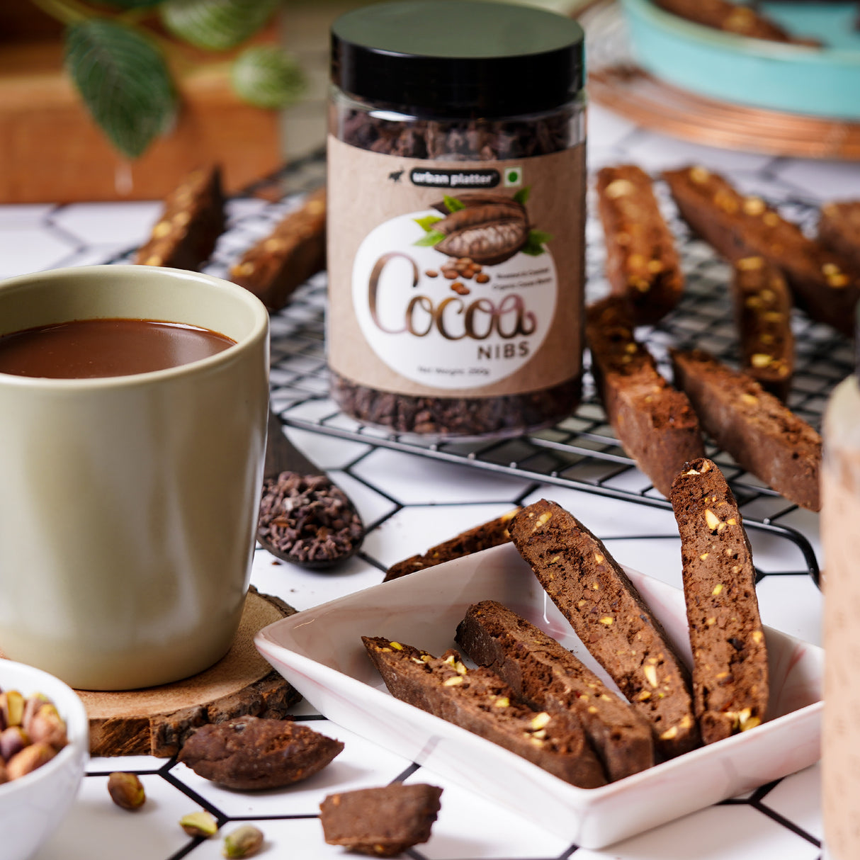 Urban Platter Cacao Nibs, 250g (Roasted & Cracked | Unsweetened | 100% Cacao Bean Bits | Aromatic & Crunchy | Antioxidant-Rich Superfood | Product of South India)