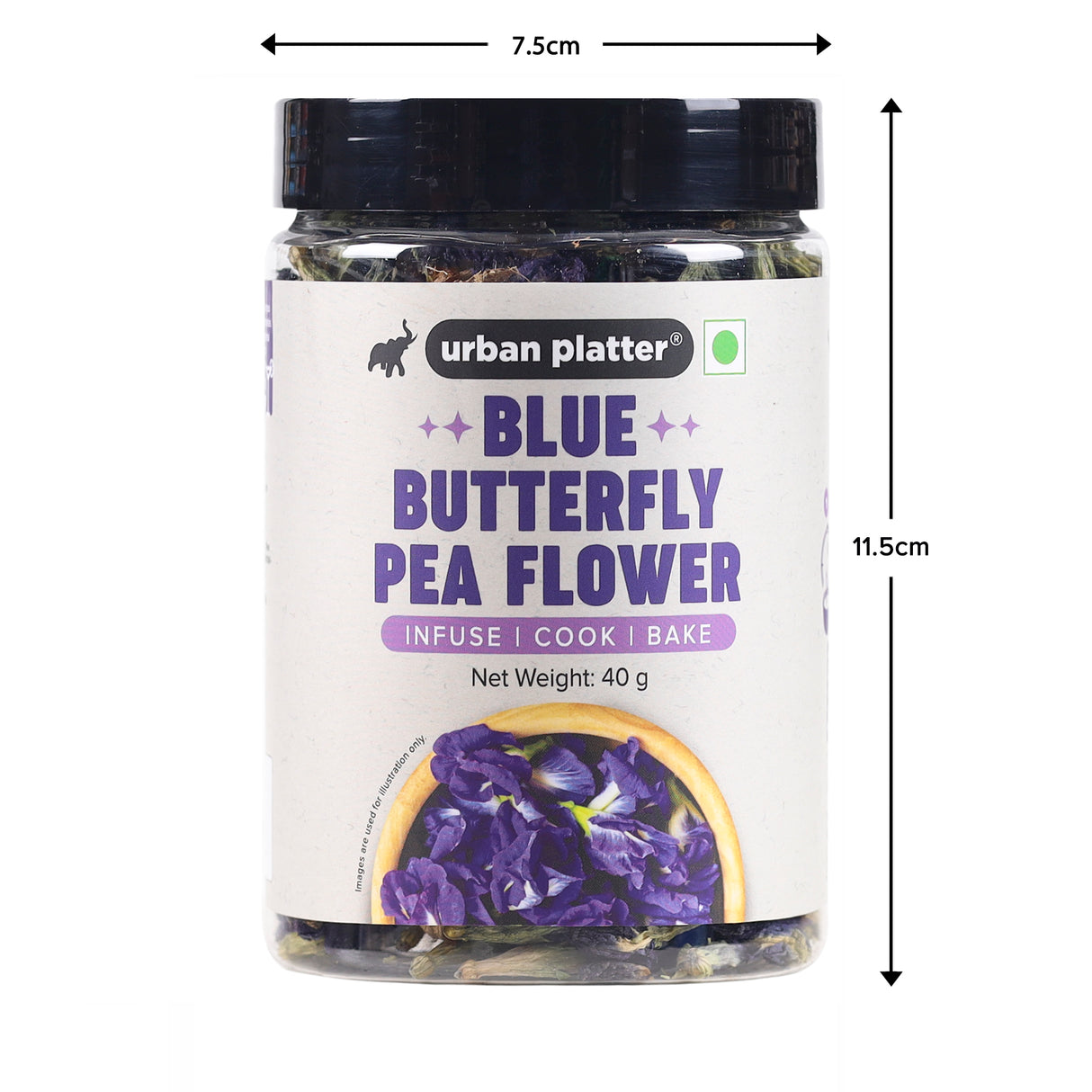 Urban Platter Blue Butterfly Pea Flower Tea (Rich in Antioxidants | Add to teas & cocktails | Natural Colourant)