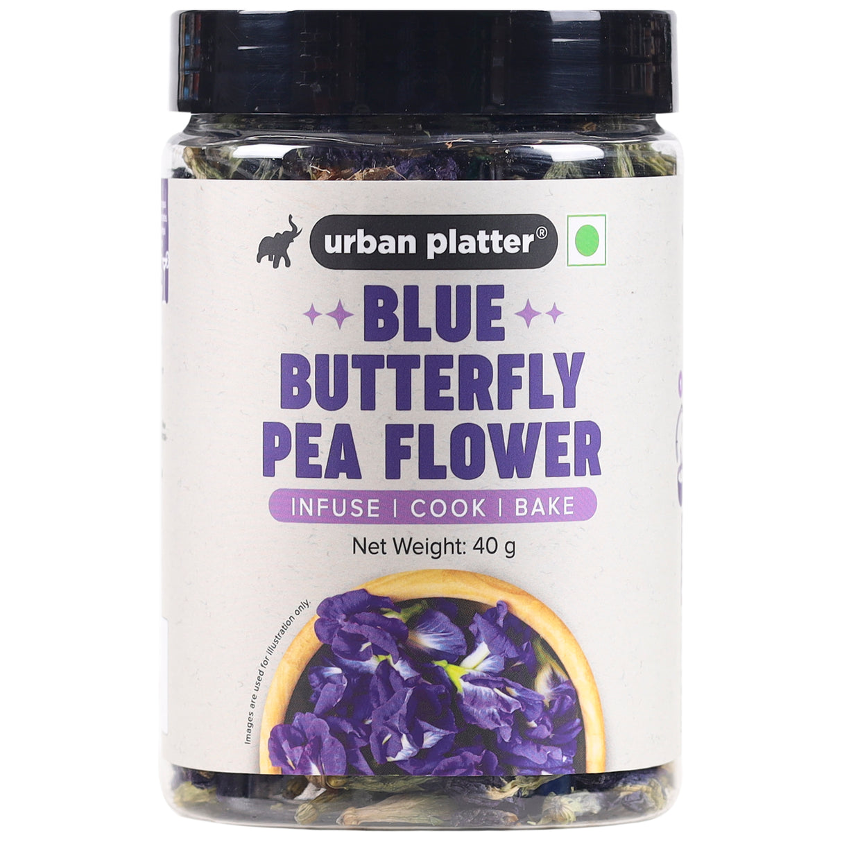 Urban Platter Blue Butterfly Pea Flower Tea (Rich in Antioxidants | Add to teas & cocktails | Natural Colourant)