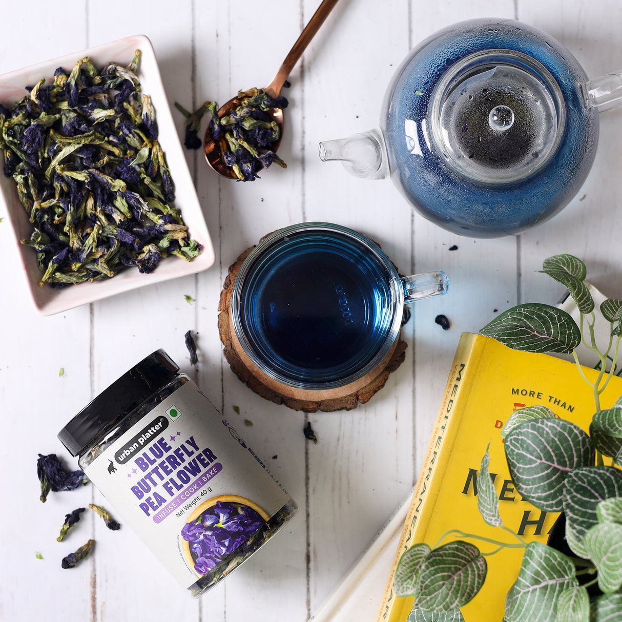 Urban Platter Blue Butterfly Pea Flower Tea (Rich in Antioxidants | Add to teas & cocktails | Natural Colourant)