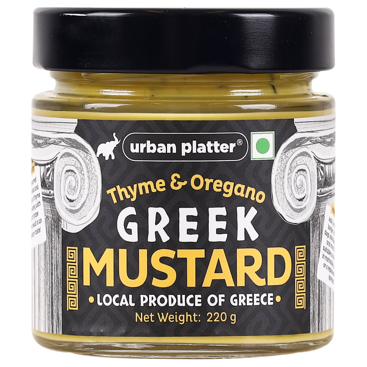 Urban Platter Thyme & Oregano Greek Mustard, 220g - Local Produce of Greece, Mediterranean Cuisine, Perfect for Dressing, Marinades
