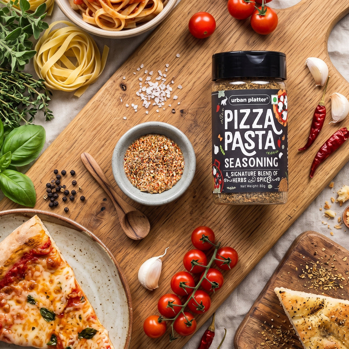 Pizza Pasta Seasoning, 80g (Signature Italian-Style Seasoning | Multipurpose Herb & Spice Blend | MSG-Free)