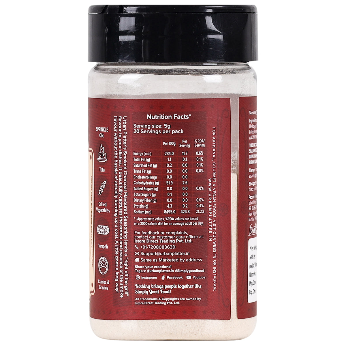 Smoked Charcoal Seasoning, 100g (Add Smoky flavour to dishes instantly!)