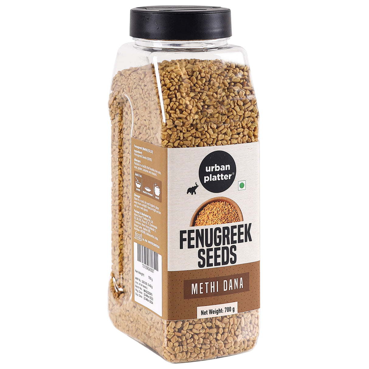 Urban Platter Whole Fenugreek Seeds, 700g (Methi Dana | Sprouting Microgreens | Traditional Indian Spice | For Curries, Pickles and Tempering)