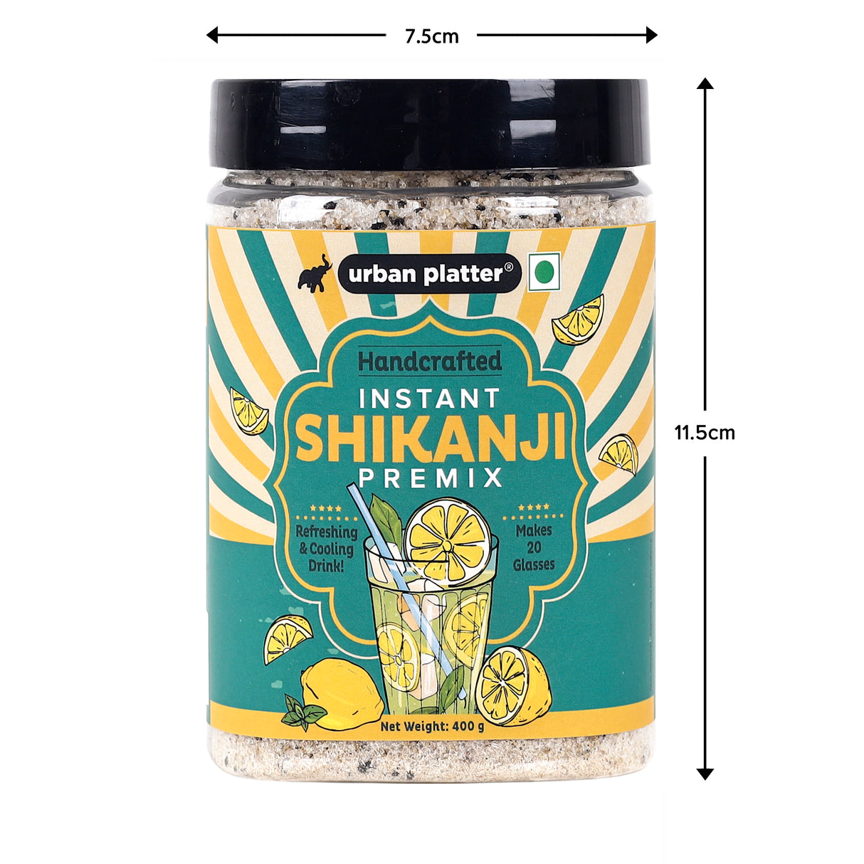 Urban Platter Instant Shikanji, 400g (Instant Masala Sabja Lemonade)