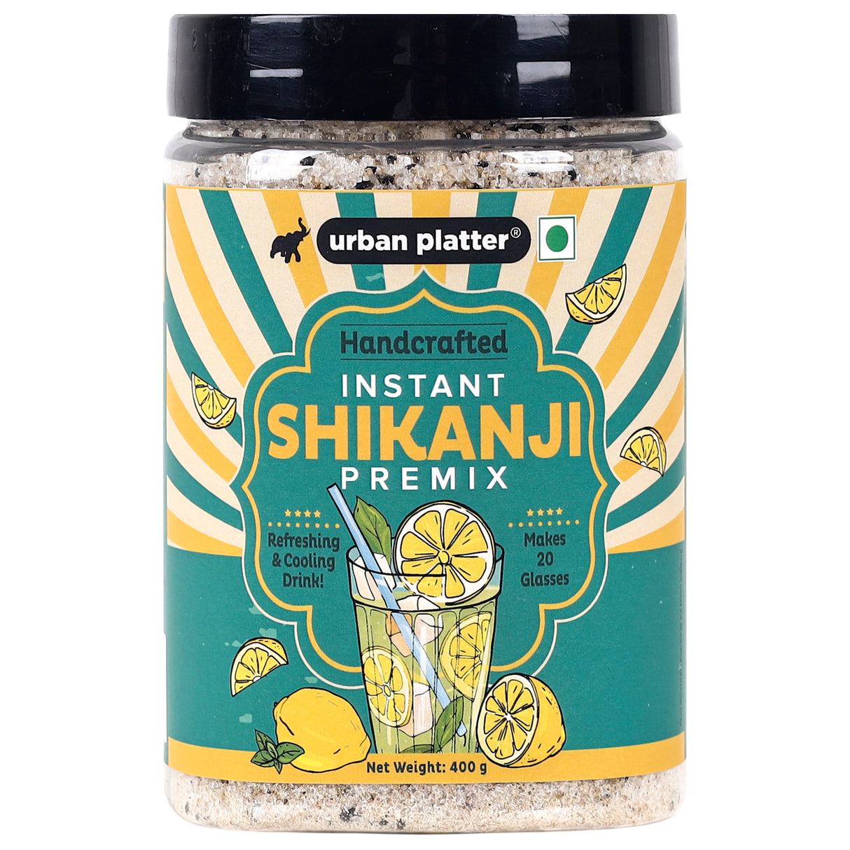 Urban Platter Instant Shikanji, 400g (Instant Masala Sabja Lemonade)