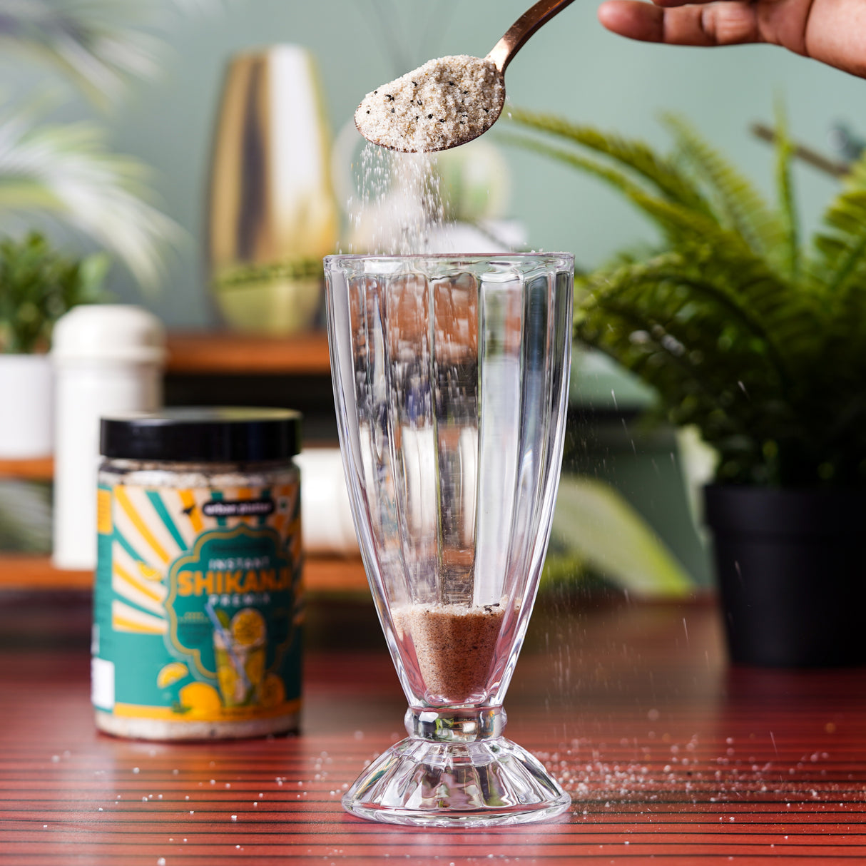 Urban Platter Instant Shikanji, 400g (Instant Masala Sabja Lemonade)