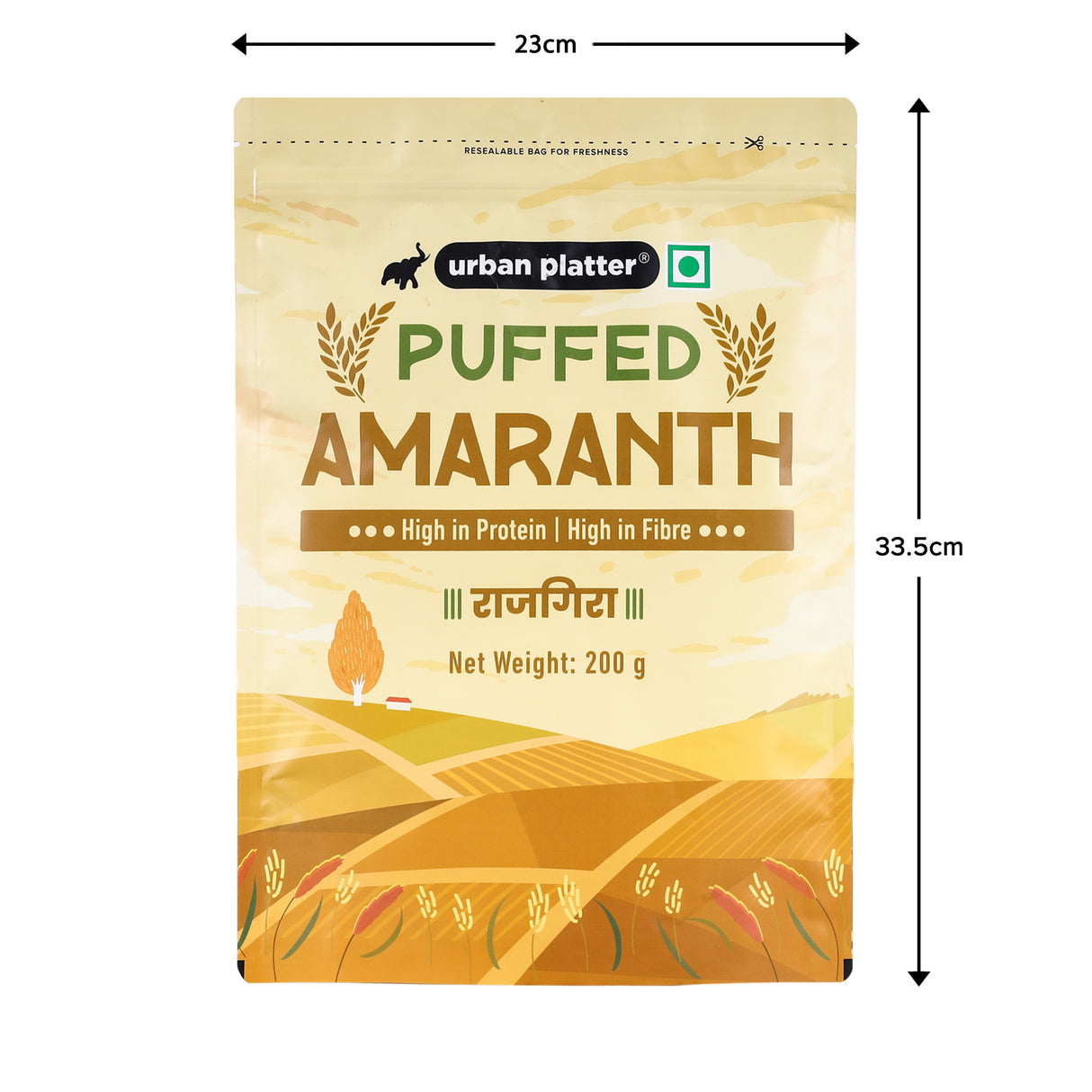 Puffed Amaranth, 200g (Rajgira, High in Protein & Fibre, Healthy Puffed Snack, Gluten-free)