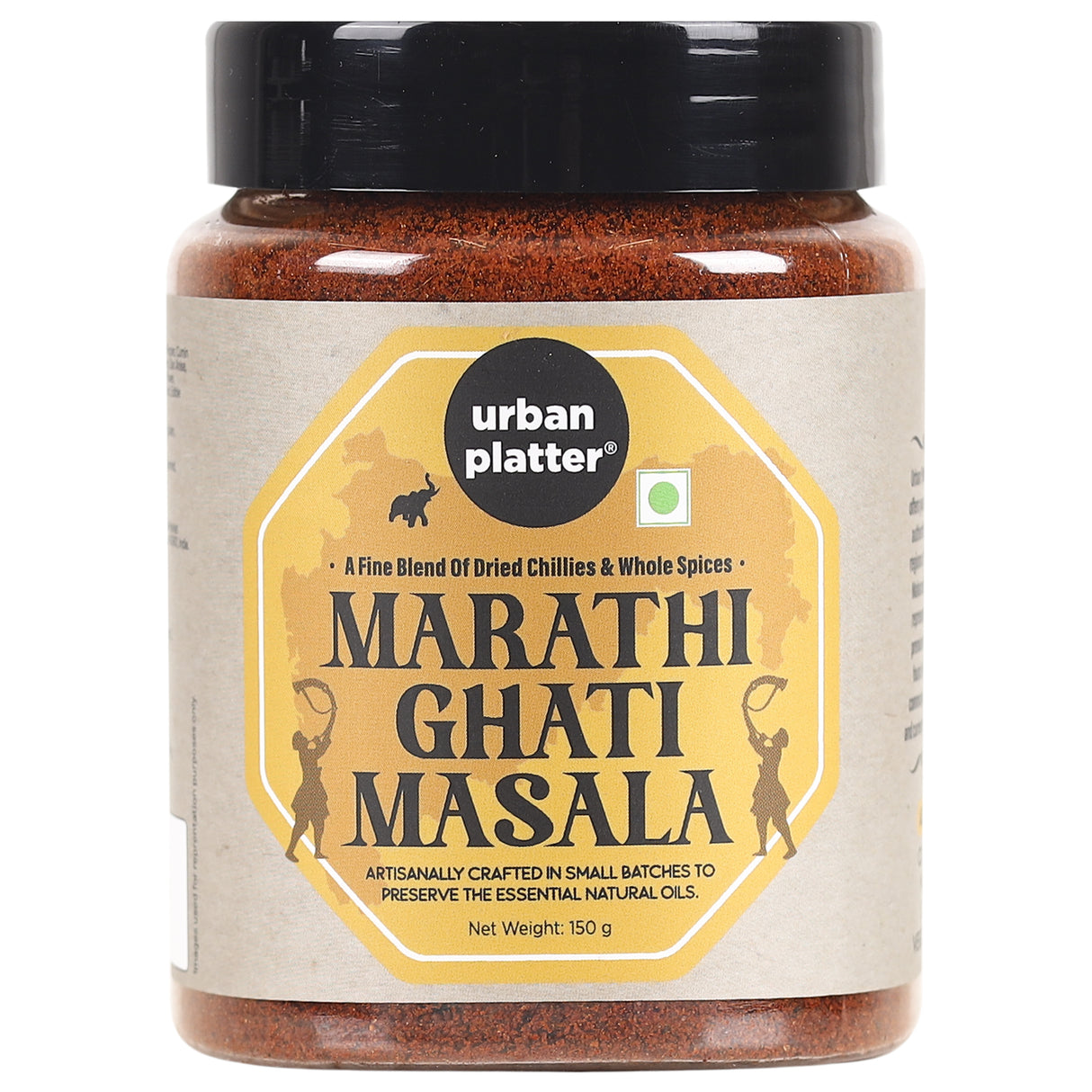 Urban Platter Maharashtrian Ghati Masala, 150g (Signature Gavraan Western Ghats Blend | Fiery & Earthy Flavours | Additive & Preservative-free)