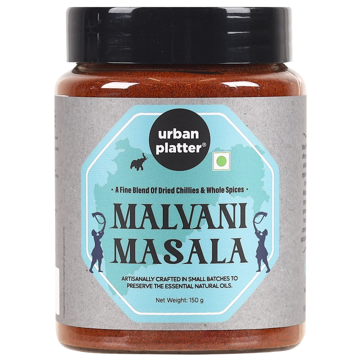 Urban Platter Maharashtrian Malvani Masala, 150g (Signature Lajjatdar Sindhudurg Coastal Blend | Onion & Garlic-free | Additive & Preservative-free)