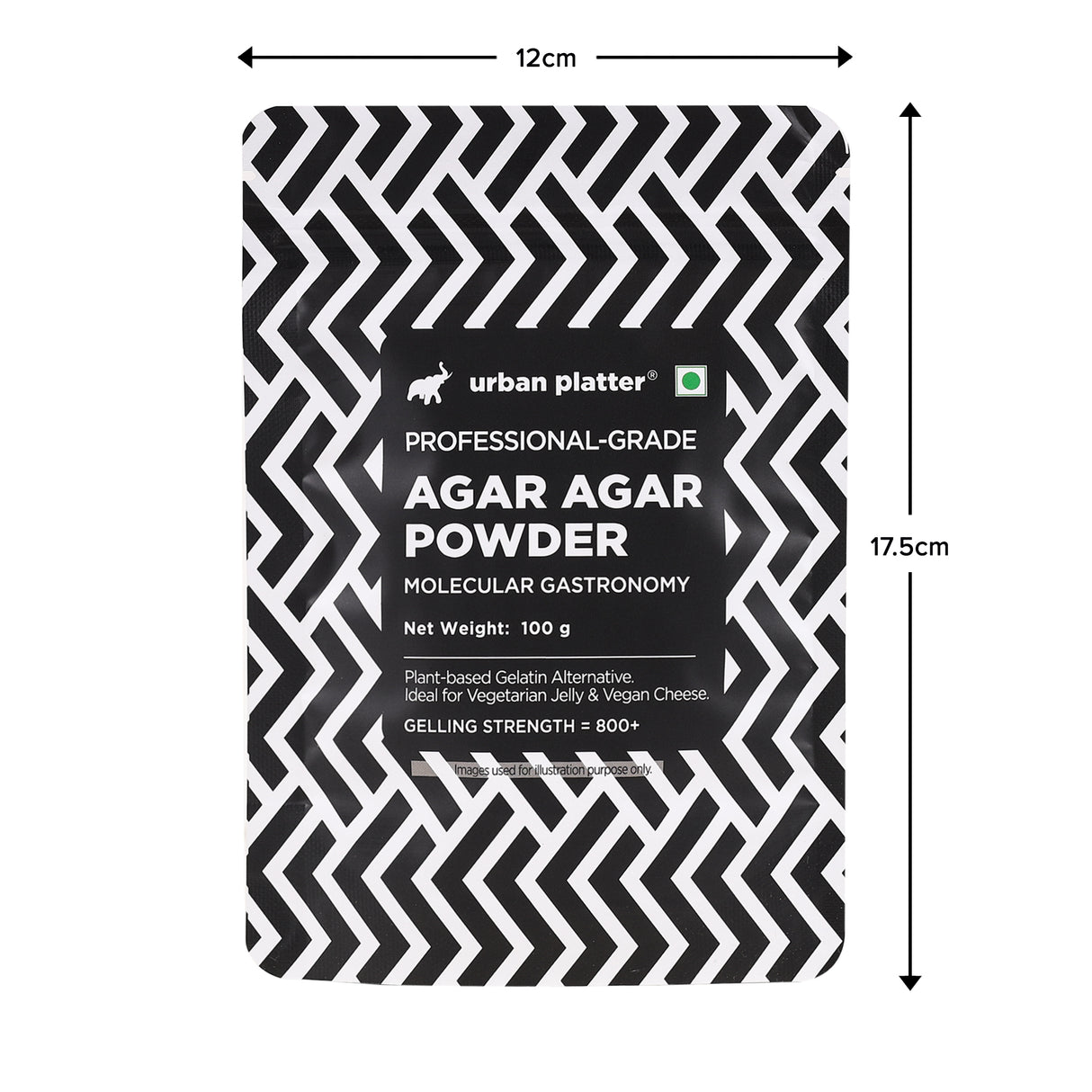 Urban Platter Agar Agar Powder, 100g (Superior Gelling Strength | Plant-Based Gelatin Alternative | Jellies, Desserts, Molecular Gastronomy)