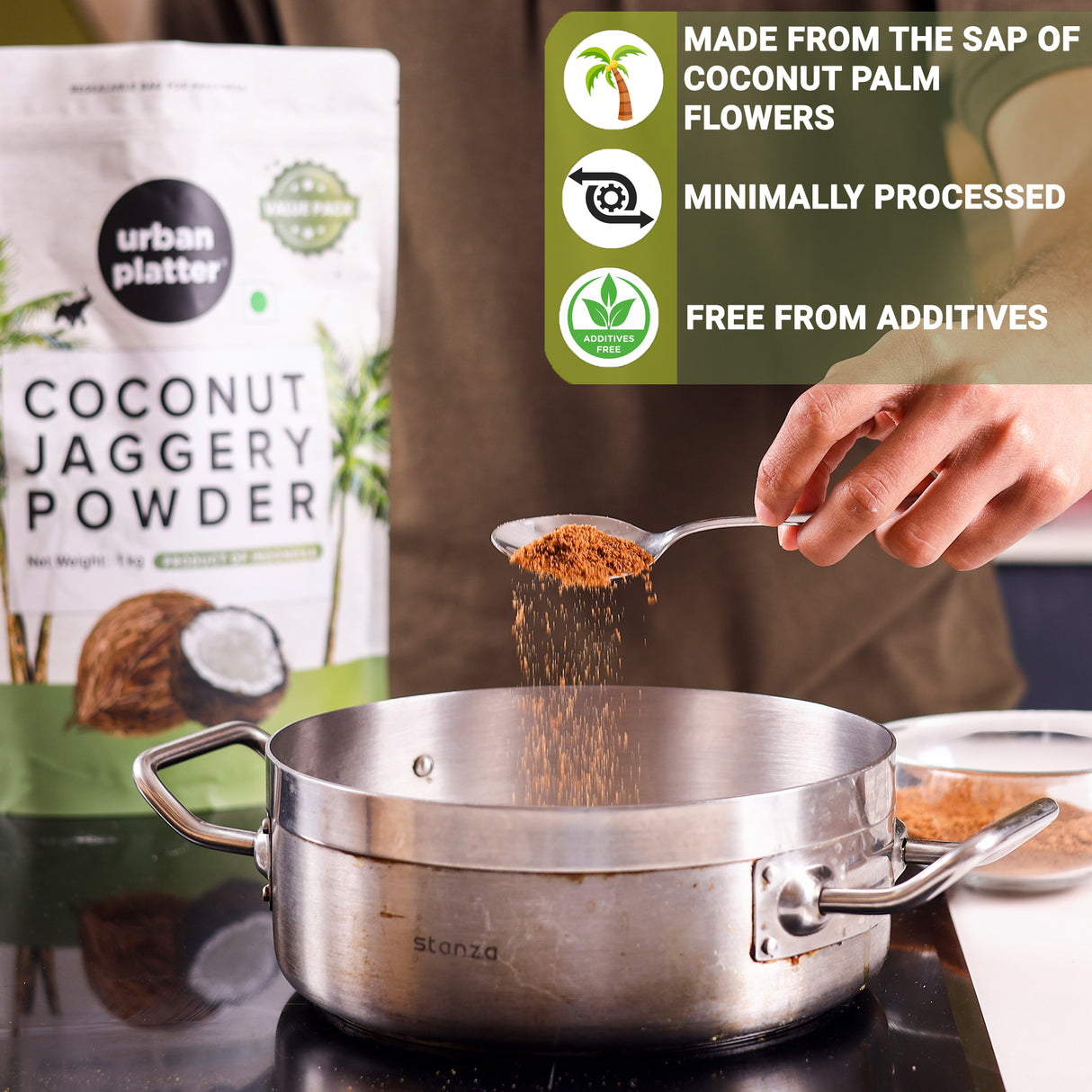 Urban Platter Coconut Sugar, 1kg (Low GI, Natural Sweetener, Refined Sugar Alternative) - product image 4