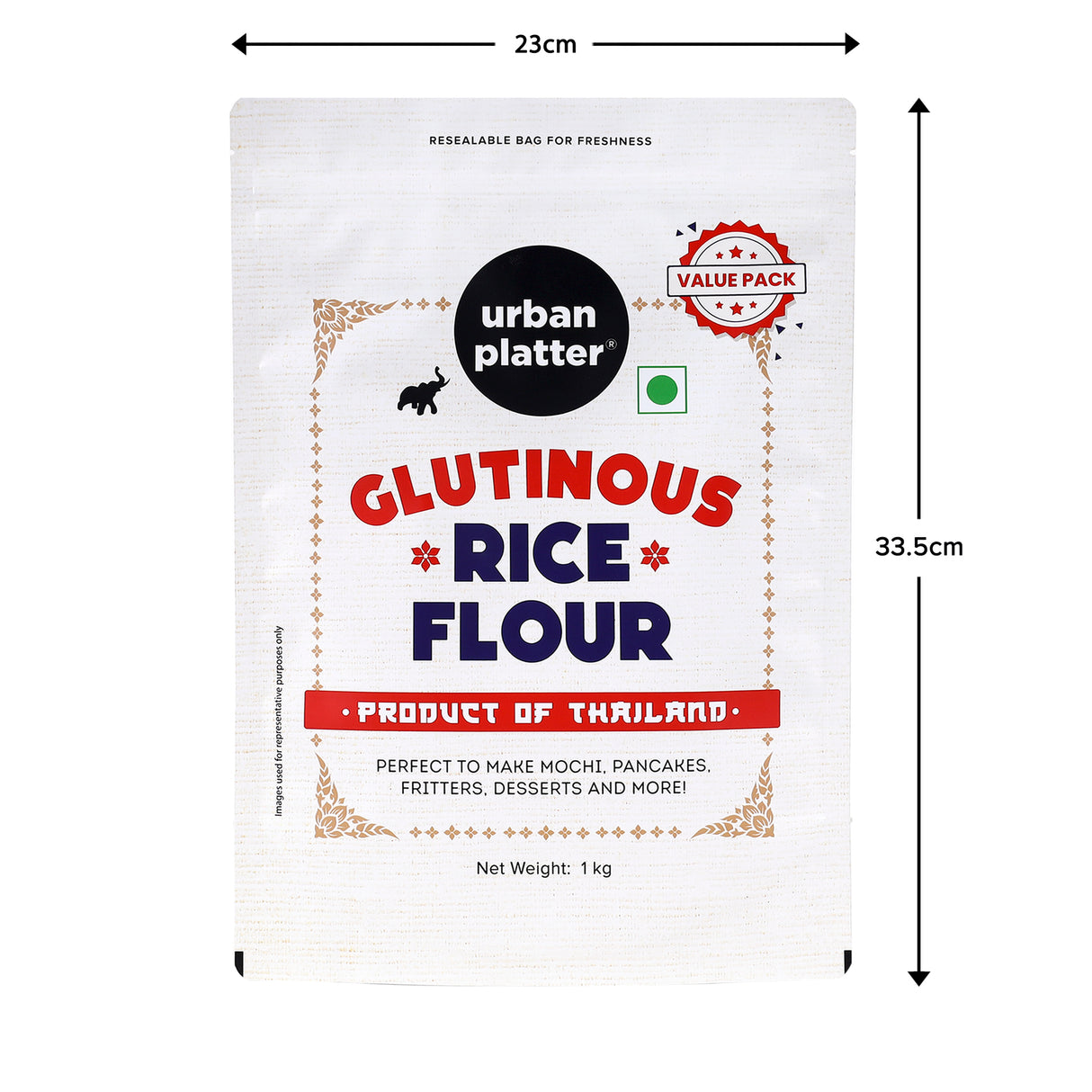 Urban Platter Glutinous Rice Flour, 1Kg (Imported from Thailand)