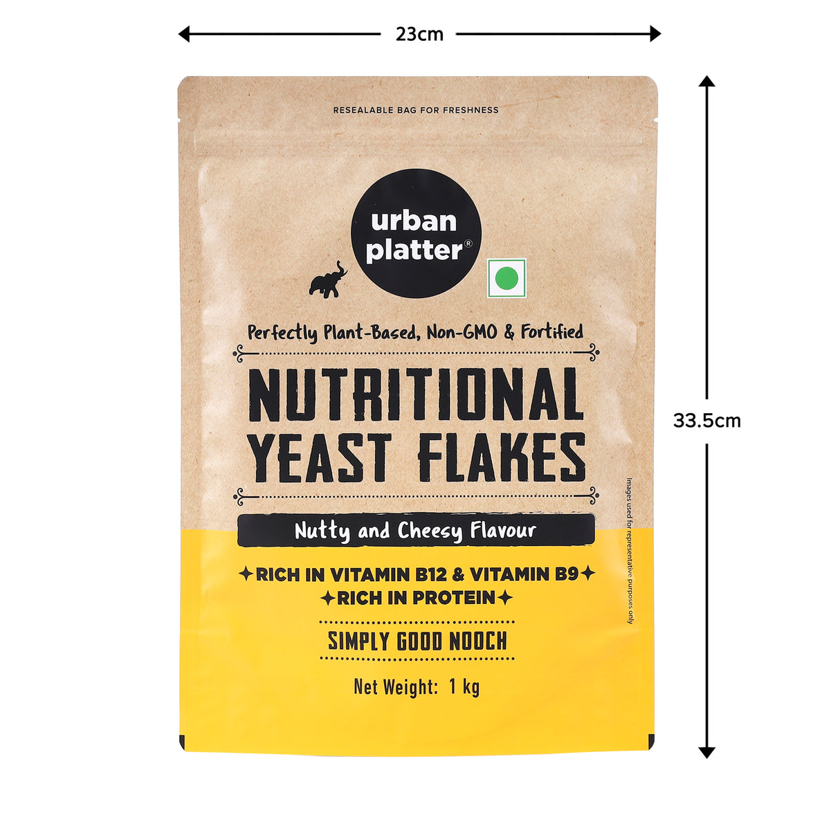 Urban Platter Nutritional Yeast Flakes, 1kg (Rich in Vitamin B12, Gluten-Free, Perfectly Plant-Based Nutty and Cheesy Nooch, Savoury Seasoning)