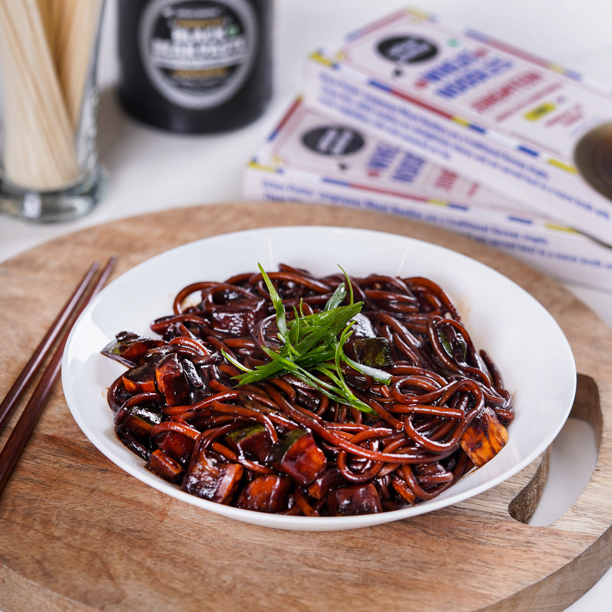 Urban Platter Jungmyeon Wheat Noodles, 250g (Round Korean Noodles | Springy & Chewy Bite | Best for Saucy & Spicy Dishes)