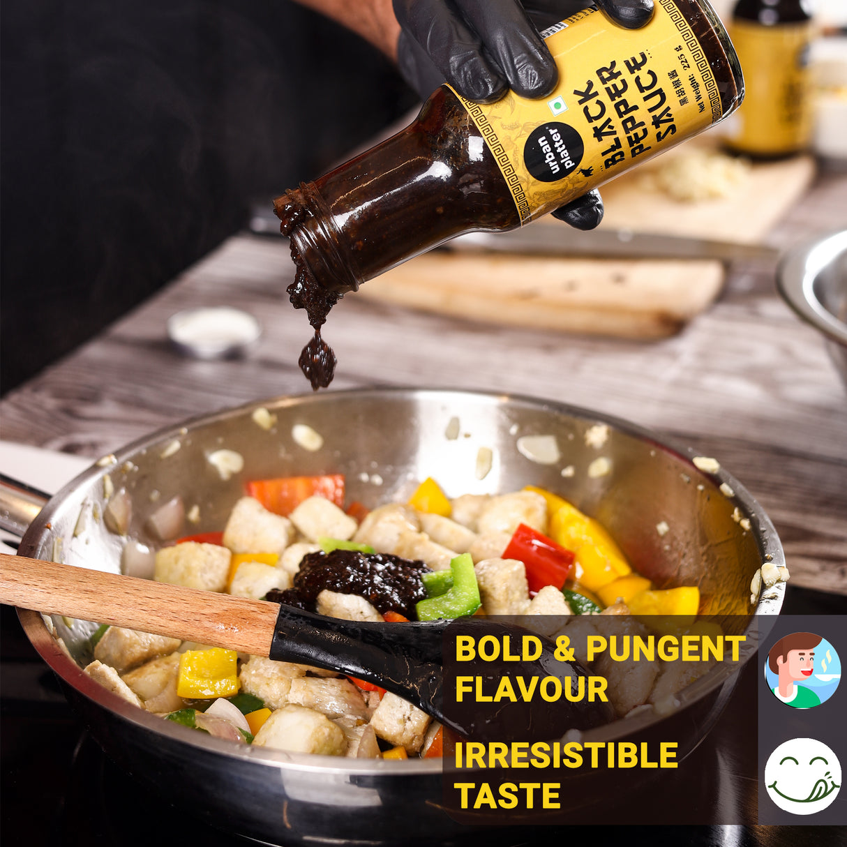 Black Pepper Sauce, 225g (Great for Stir Fry, Asian Savoury Robust Taste)