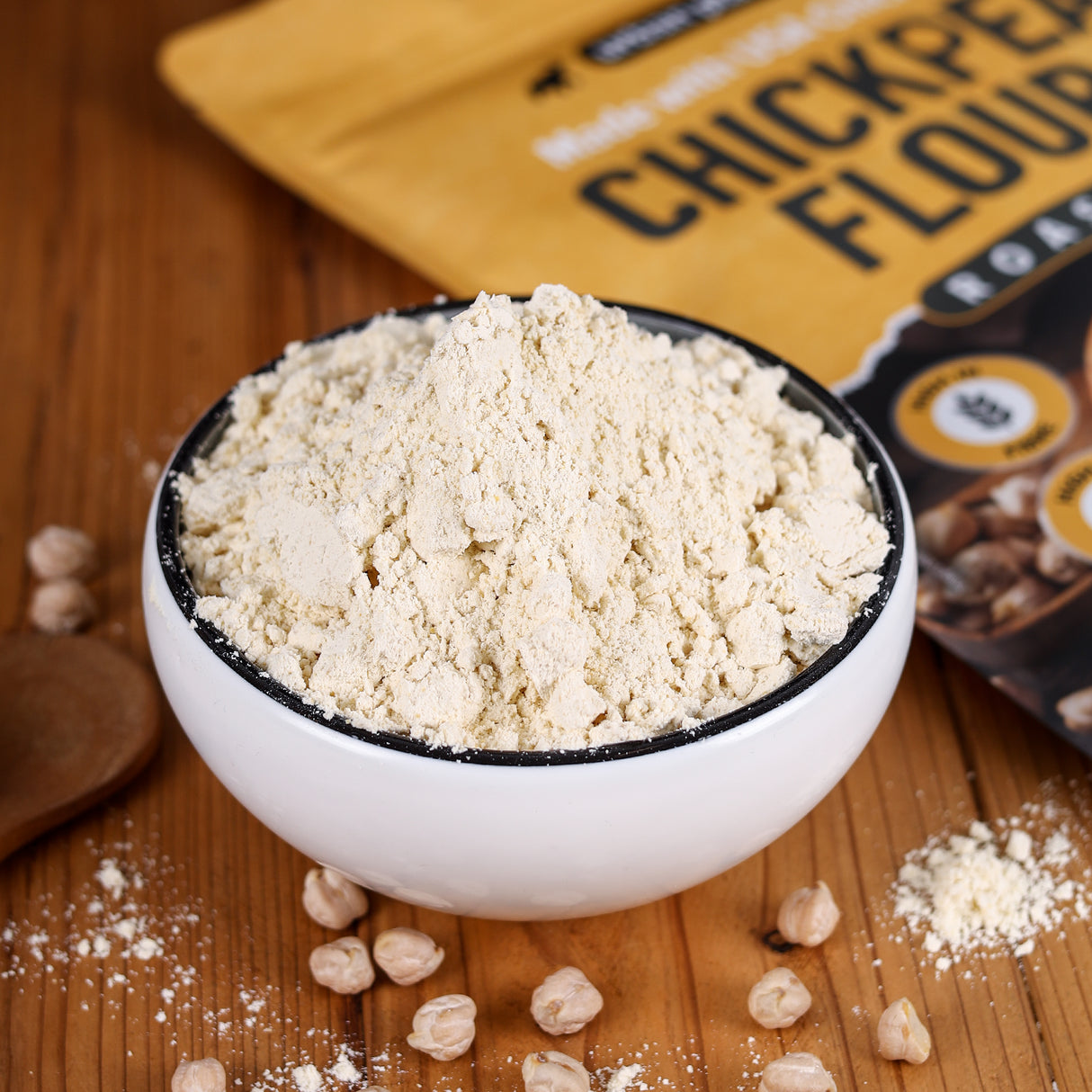 USA Roasted Chickpeas Flour, 1Kg (Besan, High in Fiber & Protein, Ideal for Baking, Gluten-free)