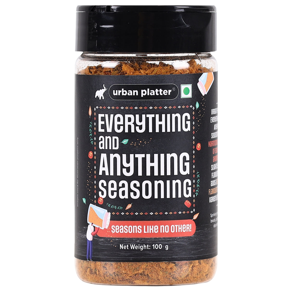 Urban Platter Everything & Anything Seasoning, 100g (Tantalize your tastebuds, Perfect on fries, veggies, pasta, soups, salads, dips and more)