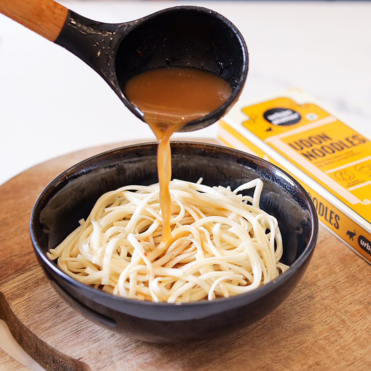 Urban Platter Udon Noodles, 250g (Thick Wheat Noodles, Ideal for Asian Preparations, No Added Preservatives)