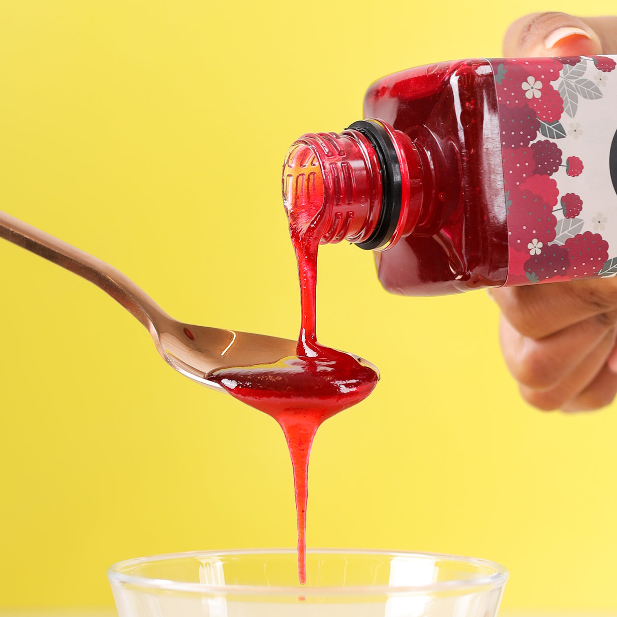 Urban Platter Raspberry Syrup, 500ml (Plant-based, Thick, Made From Real Fruits)